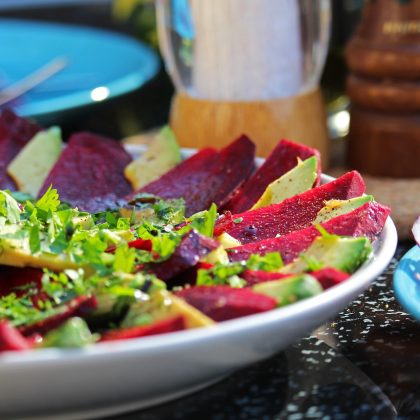 Beef carpaccio with parmesan