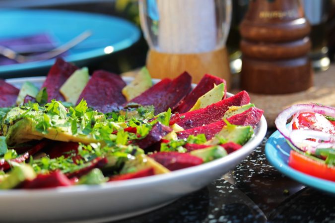 Beef carpaccio with parmesan