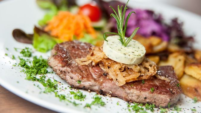 Ribe steak whith choice of your sauce