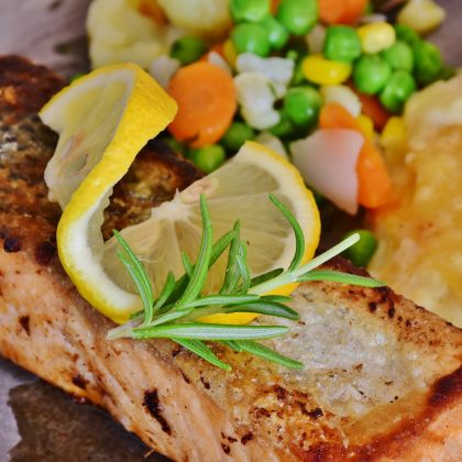 Croaker fish filet whith virgin sauce