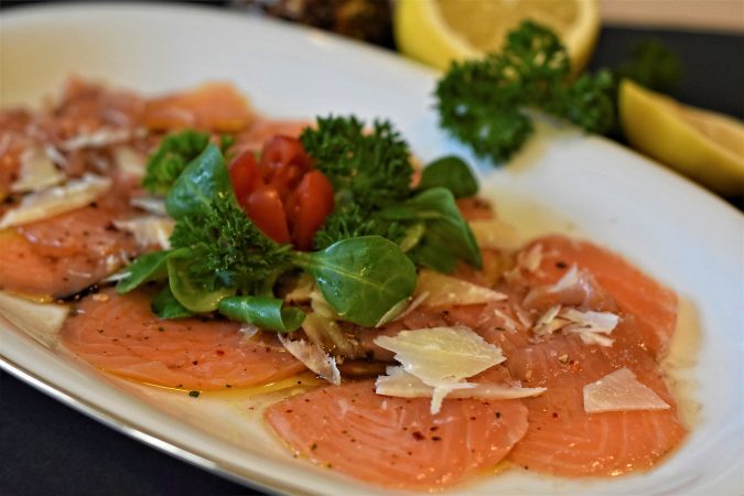 Kroaker fish carpaccio with dill