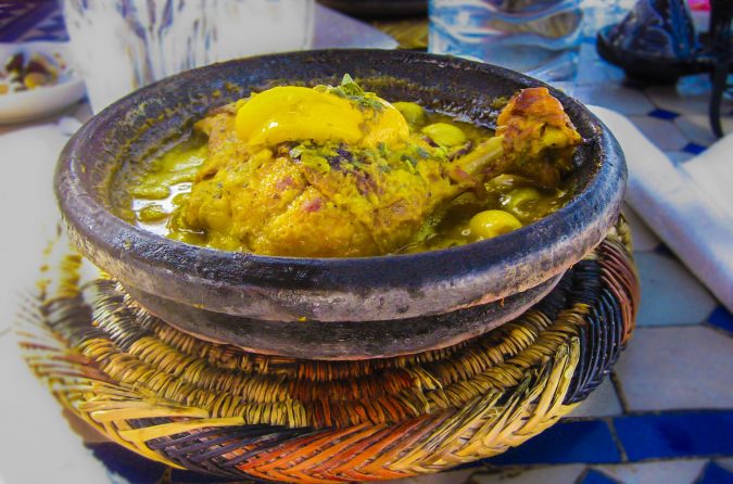 Chiken tagine with olives and perserved lemon