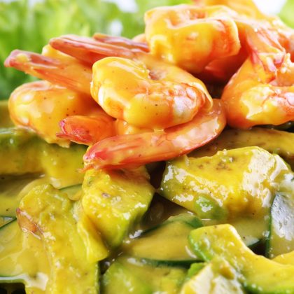 Avocado and shrimps